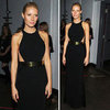 Gwyneth Paltrow Wears Black Stella McCartney Dress to the 2012 Grammy Awards. Love That Gold Belt!