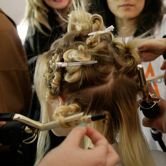 Backstage at Badgley Mischka Backstage at Badgley Mischka