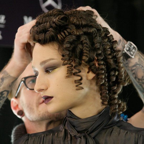Backstage at Badgley Mischka Backstage at Badgley Mischka