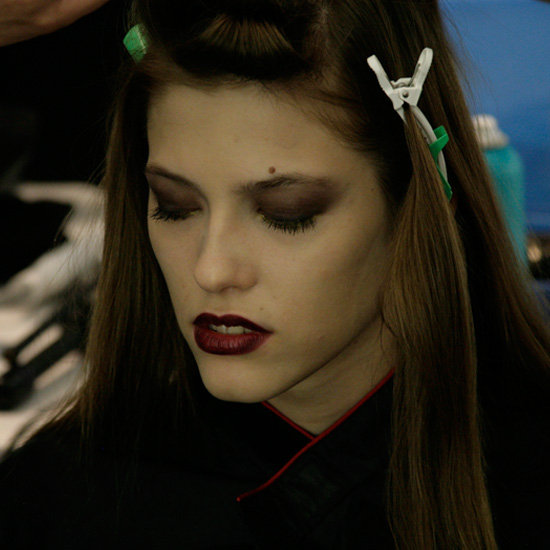 Backstage at Badgley Mischka Backstage at Badgley Mischka