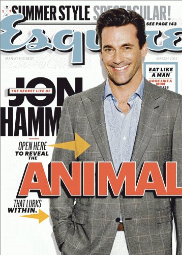 Jon Hamm on Esquire.
Jon Hamm on Esquire.