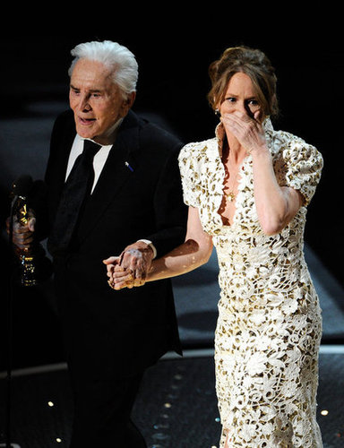 Melissa Leo was feeling overwhelmed after being presented with her best supporting actress award by Kirk Douglas.
Melissa Leo was feeling overwhelmed after being presented with her best supporting actress award by Kirk Douglas.
