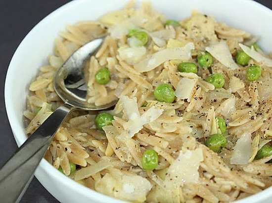 Whole Wheat Orzo With Artichokes and Peas Whole Wheat Orzo With Artichokes and Peas