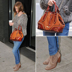 Celeb Style: Rosie Huntington-Whiteley's Furry Topper and Neutral Booties Celeb Style: Rosie Huntington-Whiteley's Furry Topper and Neutral Booties