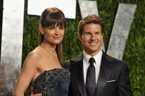 Tom Cruise and Katie Holmes up close at the Vanity Fair Oscar party.
Tom Cruise and Katie Holmes up close at the Vanity Fair Oscar party.