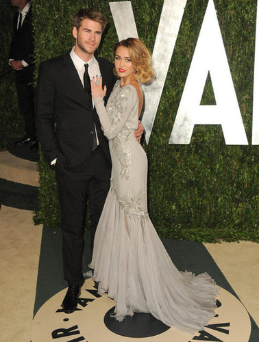 Miley Cyrus and Liam Hemsworth at Vanity Fair.
Miley Cyrus and Liam Hemsworth at Vanity Fair.