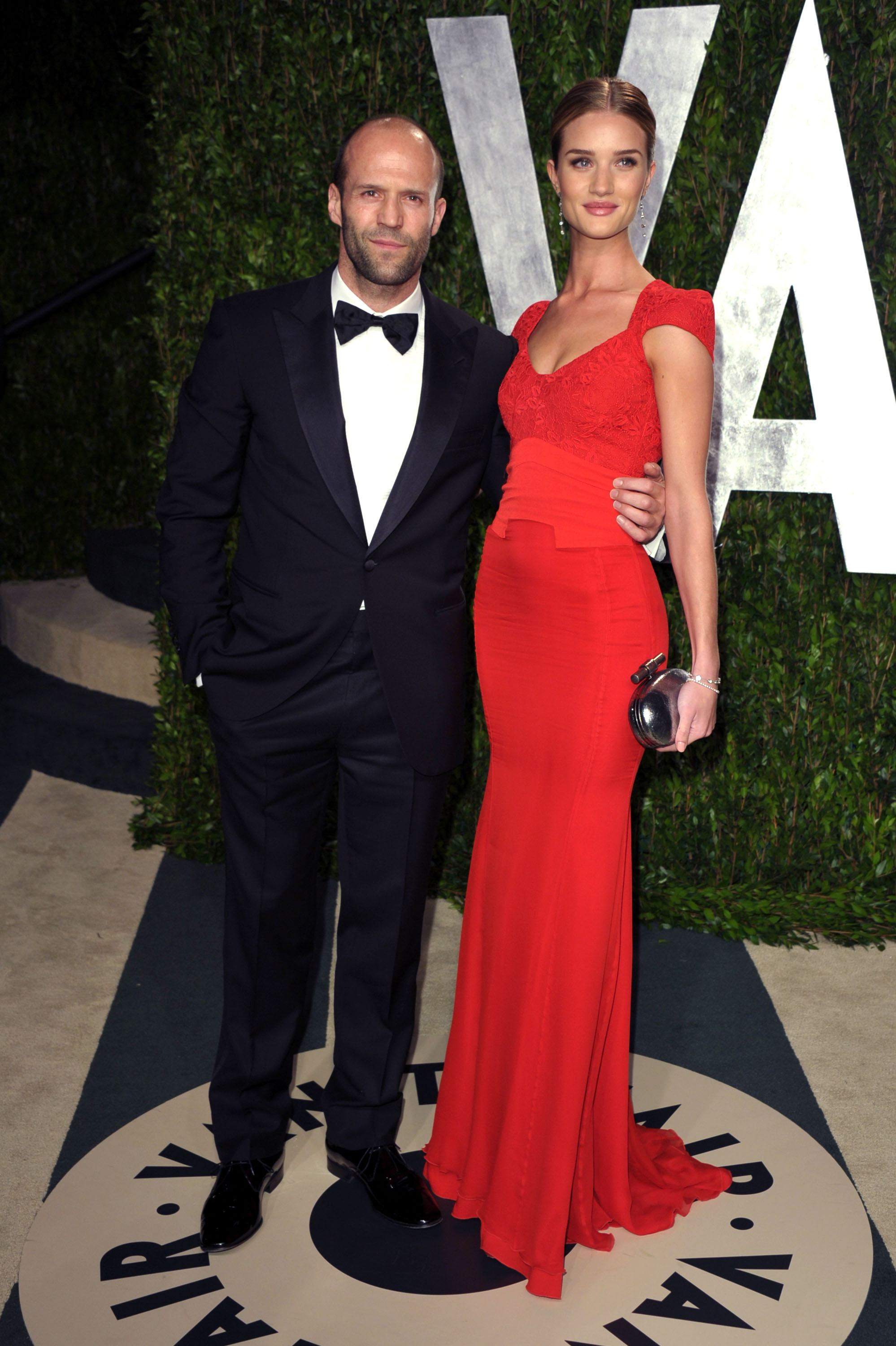 Jason Statham and Rosie Huntington-Whiteley at the Vanity Fair party. Jason Statham and Rosie Huntington-Whiteley at the Vanity Fair party.