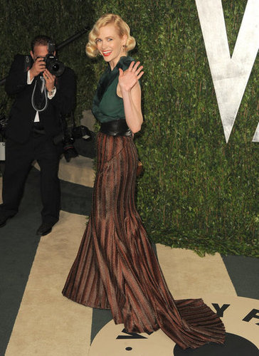 January Jones makes her way into the paty.
January Jones makes her way into the paty.