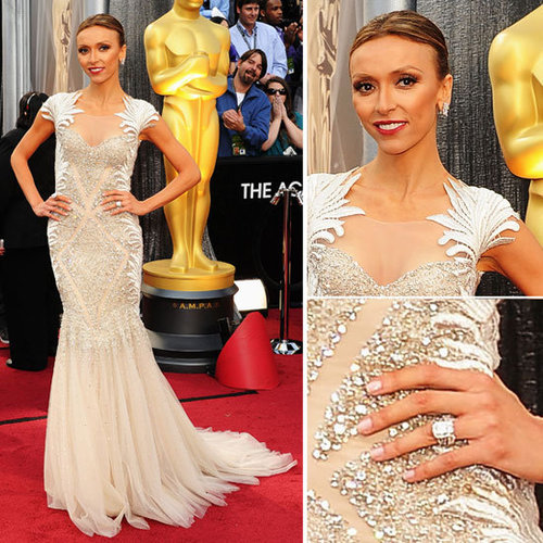 Giuliana Rancic in Tony Ward Spring 2012 gown on the Oscars Red Carpet: Rate or Hate Her look!