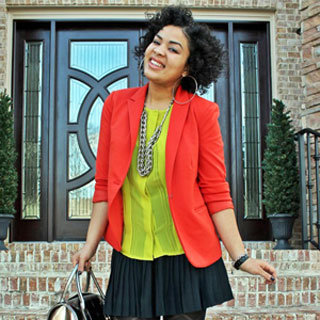 Orange Blazer Street Style