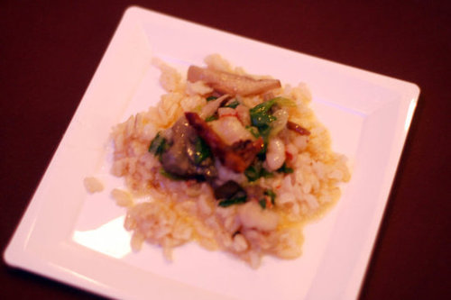 Florida Rock Shrimp With Buttered Rice, Duck Cracklings Florida Rock Shrimp With Buttered Rice, Duck Cracklings