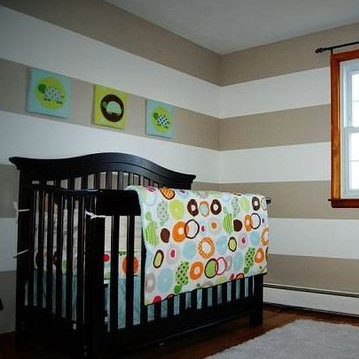 Rugby-Stripe Baby Nursery Makeover