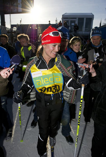Pippa Middleton Gets a Kiss After Her Cross-Country Ski Adventure Pippa Middleton Gets a Kiss After Her Cross-Country Ski Adventure