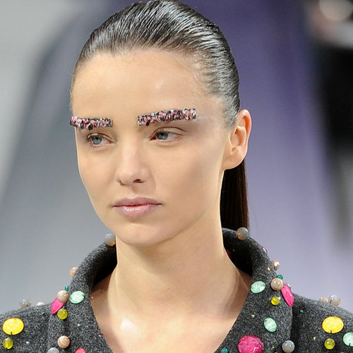 Chanel Fall 2012: Makeup and Jeweled Eyebrows