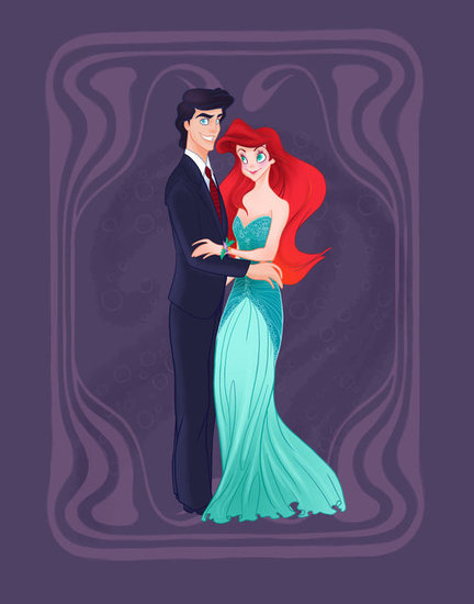 Prom Ariel Love these Disney prince and princess prom poses