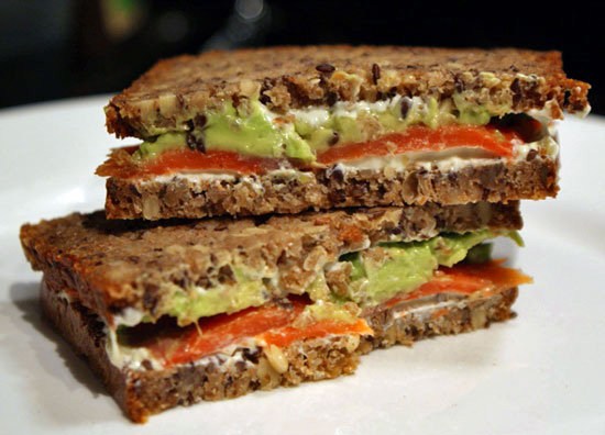 Smoked Sandwich With Wasabi Cream Cheese