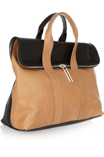 3.1 Phillip Lim | 31 Hour two-tone leather tote | NET-A-PORTER.COM