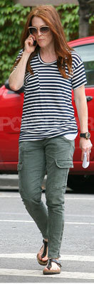 Julianne Moore in Cargos and Striped