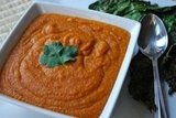 Curried Tomato Soup with Kale Chips