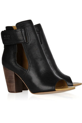 See by Chloé | Cutout leather ankle boots | NET-A-PORTER.COM