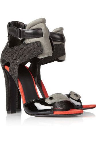 Alexander Wang | Chloe perch-trimmed leather sandals | NET-A-PORTER.COM