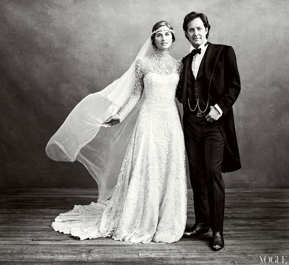 David Lauren and Lauren Bush shared pictures of their September 2011 ceremony in Vogue.
David Lauren and Lauren Bush shared pictures of their September 2011 ceremony in Vogue.