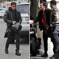 Orlando Bloom Fixing Motorcycle Pictures Orlando Bloom Fixing Motorcycle Pictures