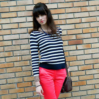 Striped Sweater Street Style