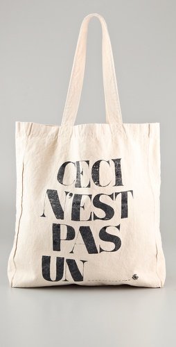 Maison Scotch Ceci N'est Pas Un Canvas Tote