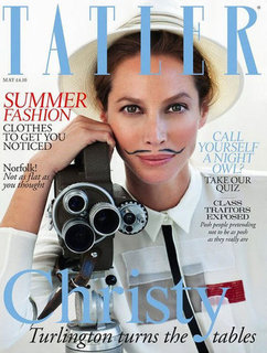 Christy Turlington Sports a Moustache on the Cover of Tatler Magazine and Still Looks Gorgeous