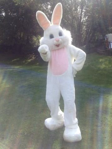Victoria Beckham met an Easter bunny who impersonated Posh Spice.
Victoria Beckham met an Easter bunny who impersonated Posh Spice.