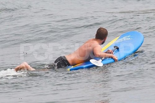 Robert Pattinson went shirtless in Malibu.
Robert Pattinson went shirtless in Malibu.