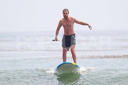 Robert Pattinson went shirtless in Malibu.
Robert Pattinson went shirtless in Malibu.
