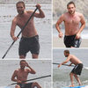 Robert Pattinson Shirtless Pictures Paddleboarding