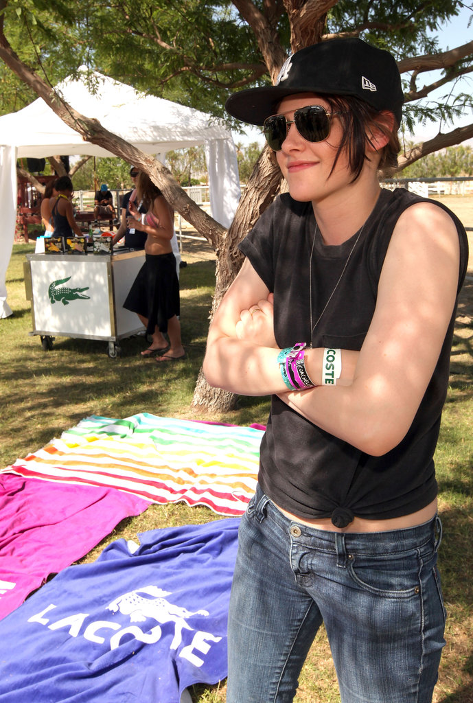 Kristen Stewart rested up in the shade at the Lacoste party in 2010.
Kristen Stewart rested up in the shade at the Lacoste party in 2010.