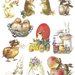 Vintage Bunny and Chick Motifs
