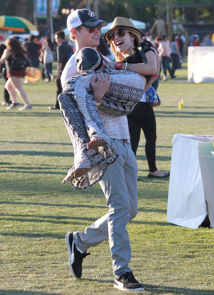 Emma Roberts and Chord Overstreet got goofy on Saturday.
Emma Roberts and Chord Overstreet got goofy on Saturday.