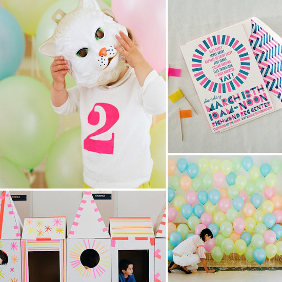 Throw a neonthemed second birthday bash