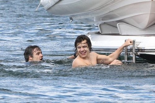 One Direction Celebrates SNL Success With a Shirtless Swim One Direction Celebrates SNL Success With a Shirtless Swim