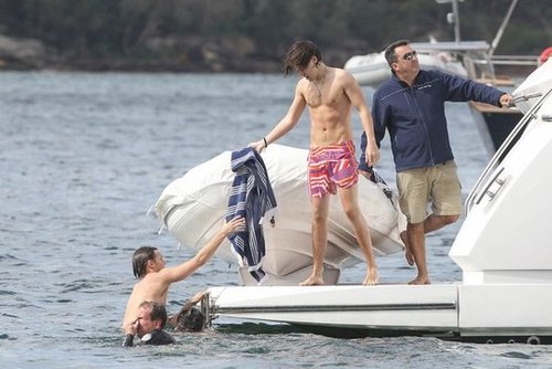 One Direction Celebrates SNL Success With a Shirtless Swim One Direction Celebrates SNL Success With a Shirtless Swim