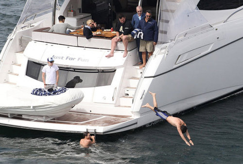 One Direction Celebrates SNL Success With a Shirtless Swim One Direction Celebrates SNL Success With a Shirtless Swim