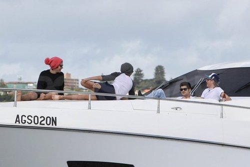 One Direction spent the day relaxing on a boat in Australia.
One Direction spent the day relaxing on a boat in Australia.
