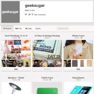 GeekSugar on Pinterest