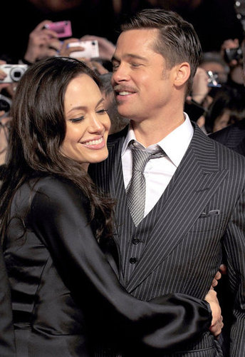 Angelina Jolie went in for a big hug at Brad Pitt's January 2009 Tokyo screening of The Curious Case of Benjamin Button.
Angelina Jolie went in for a big hug at Brad Pitt's January 2009 Tokyo screening of The Curious Case of Benjamin Button.