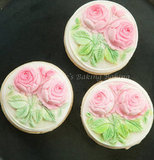 Roses and Cherry Blossom Almond Cookies