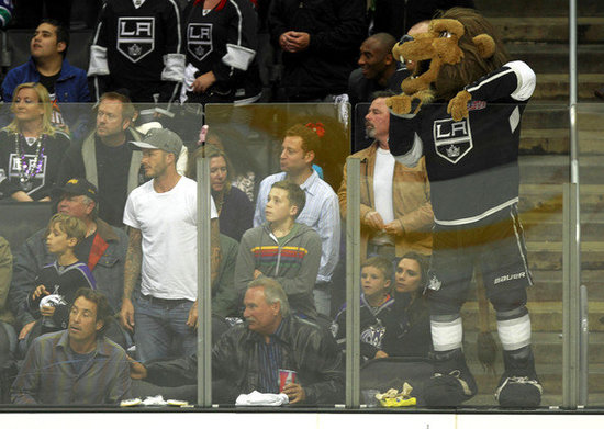 The Beckham and the Bryant Families attend the Los Angeles Kings vs. Vancouver Canucks NHL playoff game