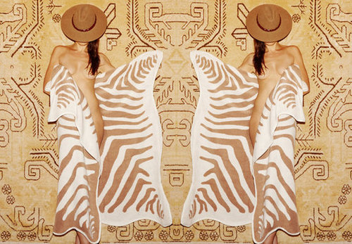 maslin zebra hide beach towel