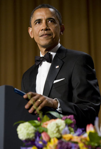 President Obama gave a humorous speech at the White House Correspondant's Dinner.
President Obama gave a humorous speech at the White House Correspondant's Dinner.