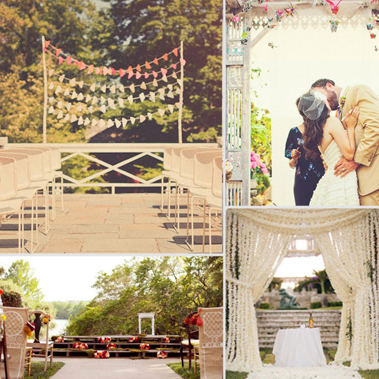 Outdoor weddings offer all sorts of possibilities for ceremony decor 