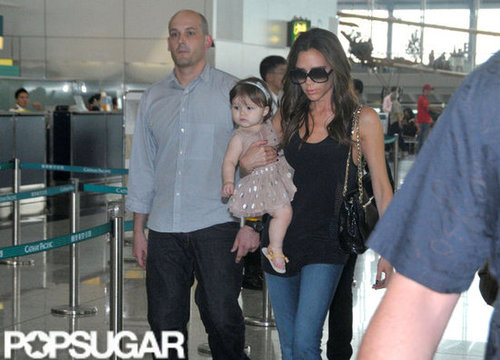 Victoria Beckham and daughter Harper Beckham prepped to leave Hong Kong.
Victoria Beckham and daughter Harper Beckham prepped to leave Hong Kong.